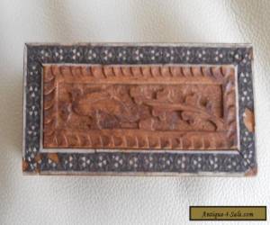 Item Vintage Carved and Inlaid Box - Snuff - Trinkets - Pill etc., for Sale