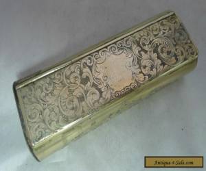 Item 19th Century Silver Plated Pipe Tobacco & Vesta Box for Sale