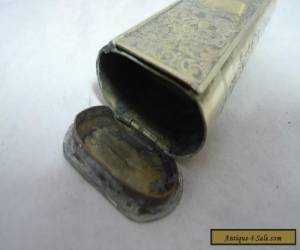 Item 19th Century Silver Plated Pipe Tobacco & Vesta Box for Sale