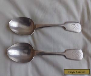 Item PAIR OF RUSSIAN SOLID SILVER TABLE SPOONS for Sale