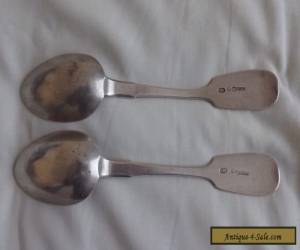 Item PAIR OF RUSSIAN SOLID SILVER TABLE SPOONS for Sale