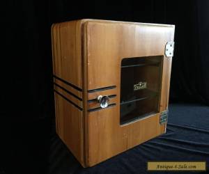 Item Vintage Sterilizer Barber / Medical Wooden Cabinet / Wood Box with Glass shelves for Sale