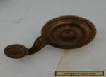 Antique Vintage Ornate Bell Pull Handle Brass & Wood in Working Order for Sale