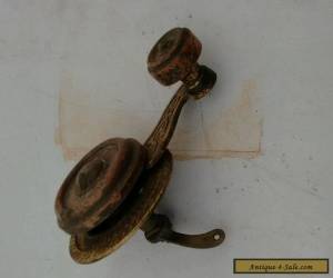 Item Antique Vintage Ornate Bell Pull Handle Brass & Wood in Working Order for Sale