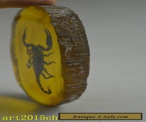 Item china handwork collectible amber inlay scorpion lucky statue for Sale