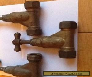 Item 4 Vintage Brass Home / Garden Taps And Spare Handle .With Fittings  for Sale