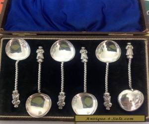 Item 6 Antique Sterling Silver Apostle Teaspoons Set  in Original Box for Sale