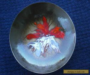 Item Vintage enamel on copper trinket dish   for Sale