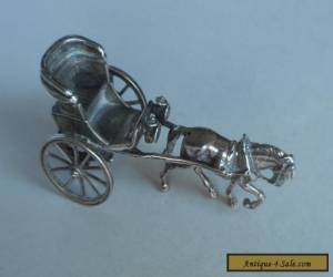Item Antique Victorian Solid Silver Horse & Trap - Unusual Item for Sale