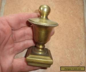 Item Antique brass finial bedhead / clock ? for Sale