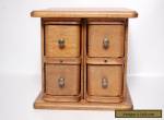 Antique Sewing Machine Drawers Cabinet 4 Drawer Chest Brass Pulls Clean Vintage for Sale