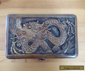 Item Vintage Carved Wooden Box with Dragon Design  for Sale
