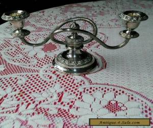 Item Pair of silver plated candle holders for Sale