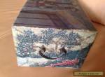 Antique 19th century Chinese Wooden Pigskin Hand hinged painted box/chest for Sale
