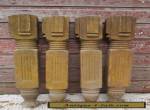 Antique Set of 4 Matching Ornate Oak Wood Table Legs  for Sale