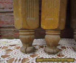 Item Antique Set of 4 Matching Ornate Oak Wood Table Legs  for Sale