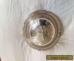 Item Antique Silver Serving Plater and Cover for Sale