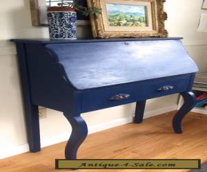 Item Antique Victorian Oak Secretary Flip Top Desk Hand Painted Distressed & Waxed for Sale