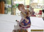 Superb Girl With Baby Doll and Goose Chelsea Gold Anchor Sampson Style German for Sale