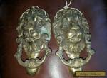 2 x Vintage heavy brass lion door knocker for Sale