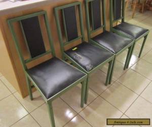 Item Leg-O-Matic Vintage Mid Century Cane Back Set of 4 Retro Modern Folding Chairs for Sale