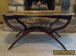 Mid Century Danish Modern Vintage Spider Leg Table Base Ornate Brass Top Table for Sale