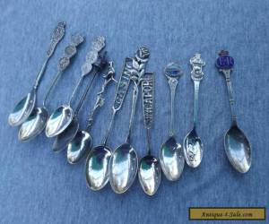 Item Interesting collection of Silver plated spoons?  for Sale