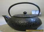 Vintage antique Japanese handmade cast iron teapot. RARE for Sale