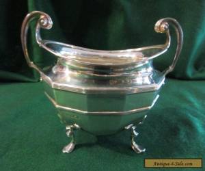 Item Antique Sterling Silver Sugar Bowl ,11 cm by 8cm oval 2 handled ,JD&S LOND,1897 for Sale