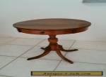 Vintage Antique Federal Style Solid Walnut 1 Drawer Drum Table / Lamp Table for Sale