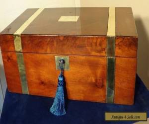 Item A LARGE VICTORIAN , ANTIQUE WALNUT WRITING BOX WITH SECRET DRAWERS CIRCA 1890. for Sale