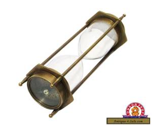 Item Vintage Brass Antique Sand Timer Hourglass With Compass Table Decorative gift  for Sale