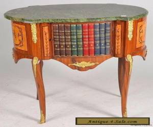 Item 6321:  Vintage French Marble Cabinet Stand Table Louis XV Hollywood Regency for Sale