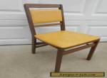 Vintage STAKMORE Mid Century Wood 32" Gold Padded Folding Side Chair for Sale