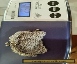 Item ANTIQUE SILVER FRENCH CHAIN MAIL MESH COIN PURSE for Sale