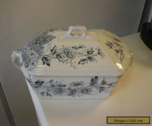 Item A. F. & Co. "Fairy" Transferware Aesthetic Transferware Covered Dish for Sale