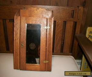Item BEAUTIFUL ANTIQUE OAK APOTHECARY MEDICINE WALL CABINET WITH MIRROR for Sale