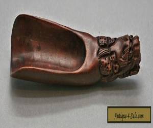 Item Wonderful Vintage Chinese Dragon Tea Scoop Handmade Of Rosewood for Sale