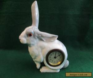 Item ANTIQUE GERMAN HANDPAINTED  Rabbit Clock C-1920,S for Sale