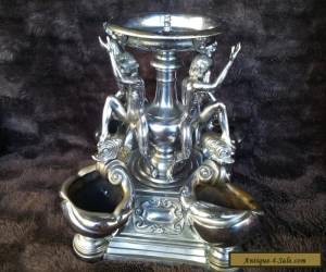Item Rare Victorian Antique Bronz & Silver Centrepiece for Sale