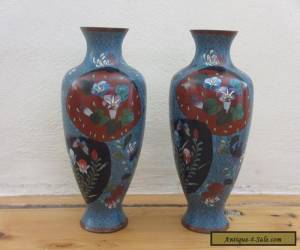 Item Immpressive Quality a pair Antique/Vintage Old Cloisonne Vase -- Rare  for Sale