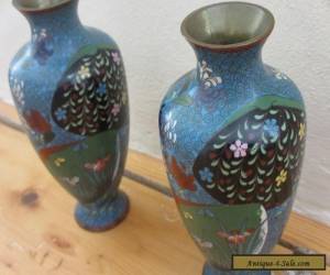 Item Immpressive Quality a pair Antique/Vintage Old Cloisonne Vase -- Rare  for Sale