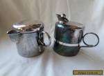 Vintage Unique Design Mid Century Modern Silverplate Creamer & Sugar WMF Germany for Sale