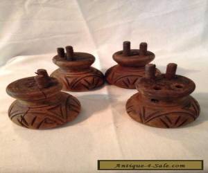 Item Antique Lot Of 4 Wood Furniture Feet / Legs for Sale