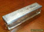Antique Victorian Sterling Silver Glass Vanity Toiletries Box Jar Engraved  for Sale