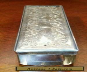 Item Antique Victorian Sterling Silver Glass Vanity Toiletries Box Jar Engraved  for Sale
