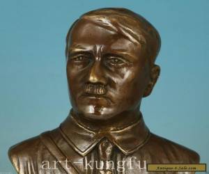 Item Delicate Chinese Old Bronze Hand Carved Germany president Hitler Statue Figure for Sale