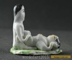 Item China Collectibles Old Porcelain Handwork Carved Make Love Unique Statue for Sale