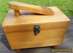 Antique1950s shoe cleaning box beech wood retro  for Sale