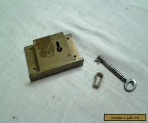 Item Vintage 1915 brass lock with key, chest,cabinet,box for Sale